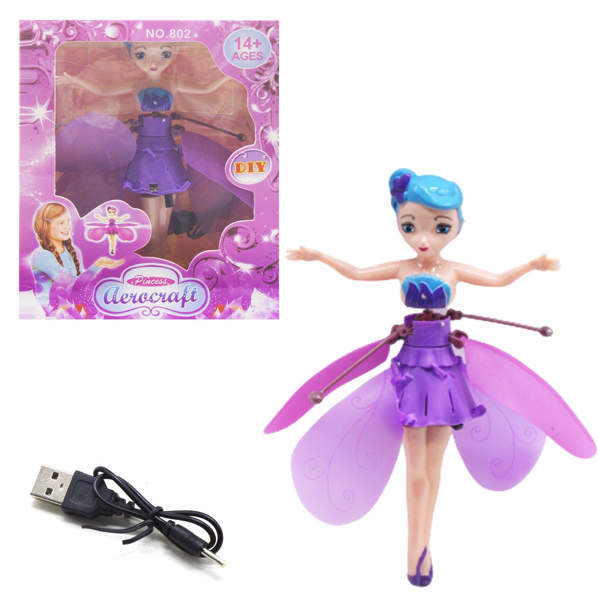 

Летающая фея фиолетовый YG Toys (CX-802) (147245)