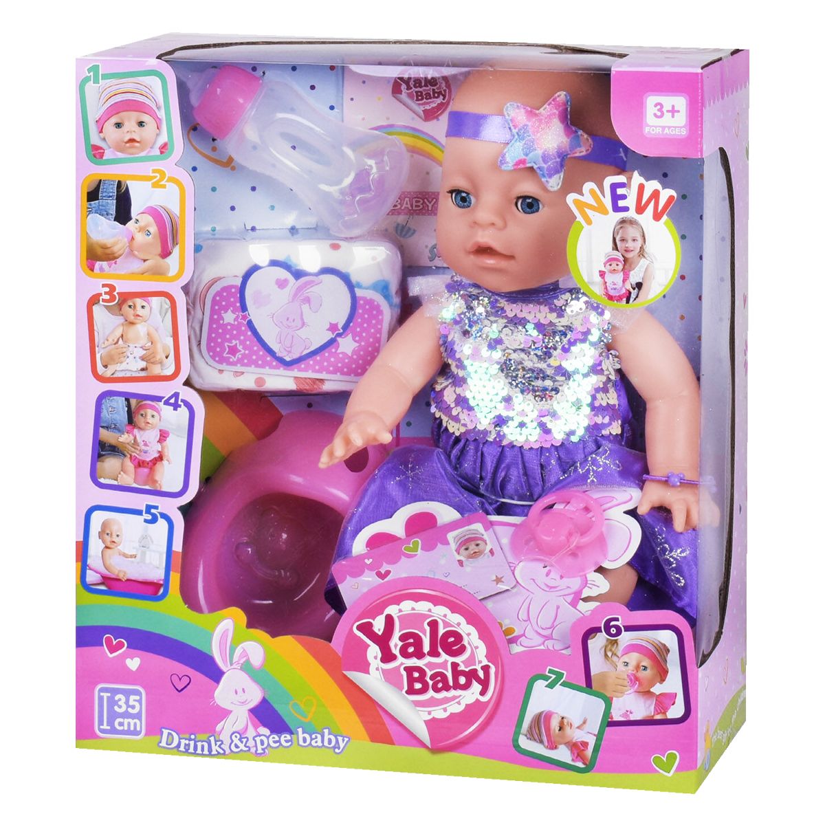 

Пупс Yale baby в сиреневом платьице Yale Toys (YL1953C) (145824)