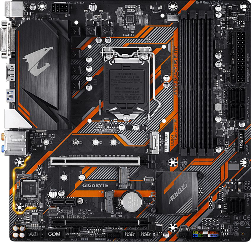 

Материнская плата Gigabyte B365M AORUS ELITE (s1151, Intel B365, PCI-Ex16)