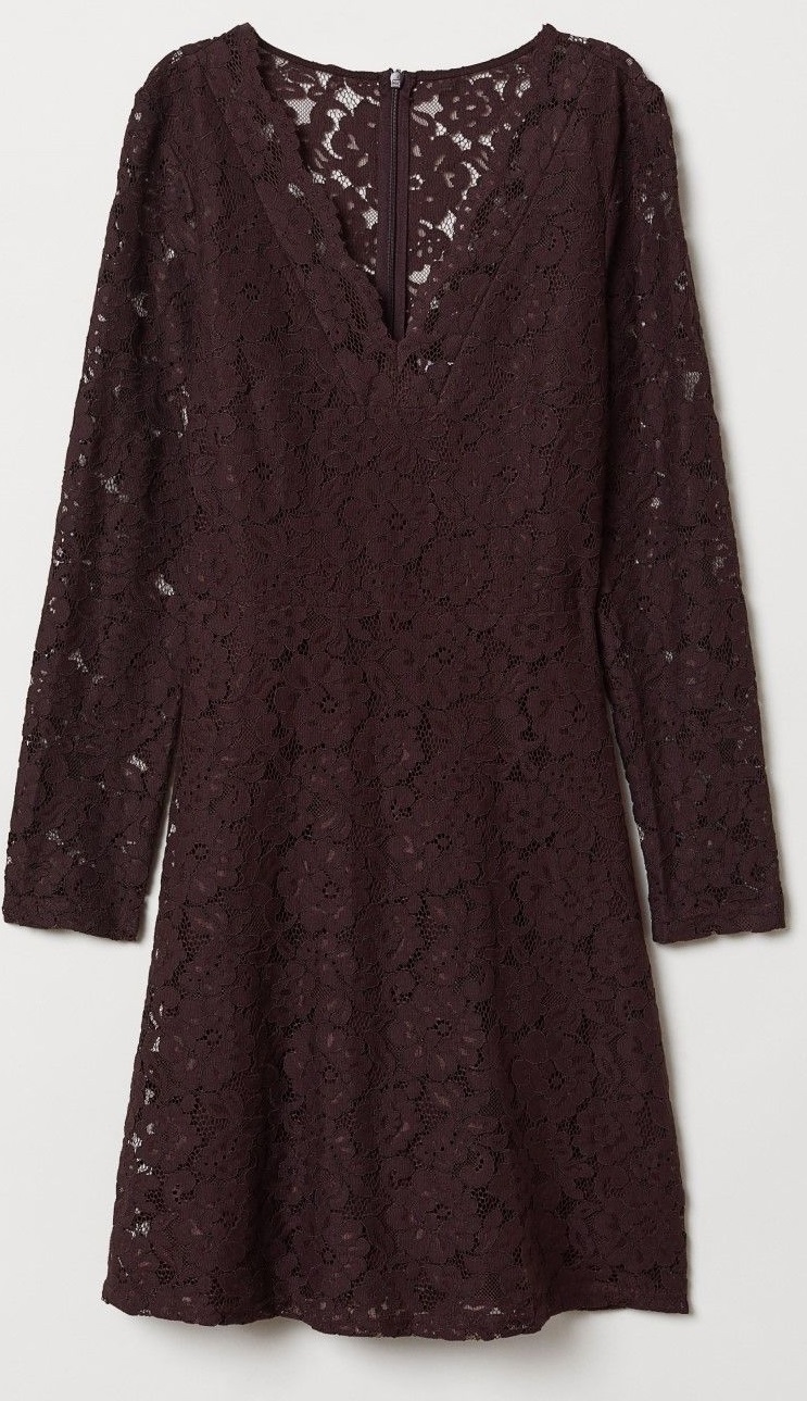 

Платье H&M 06649298 32 Бордовое