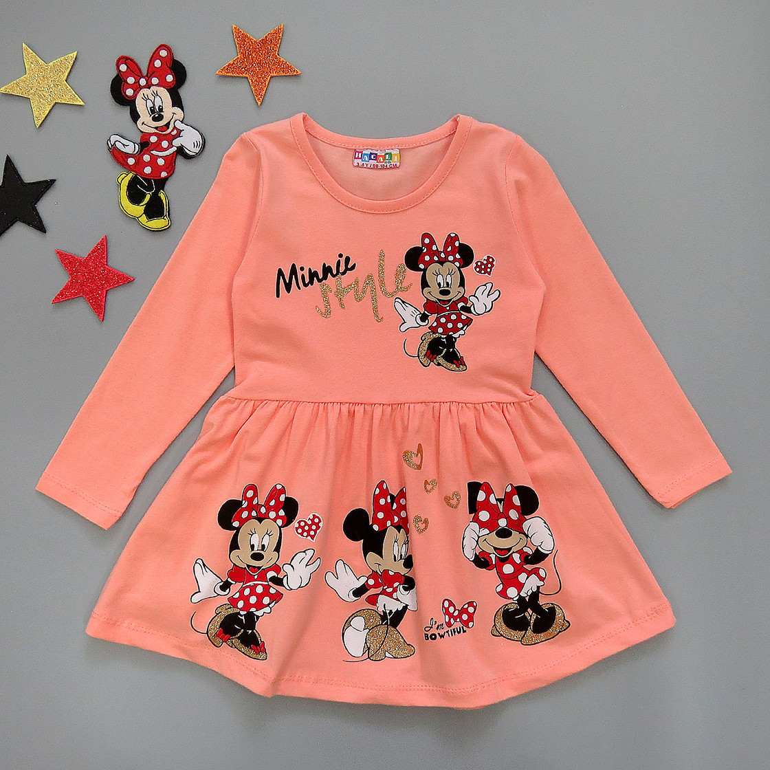 

Платье Minnie Mouse Hacali kids для девочки 122-128 см Персиковое 17791