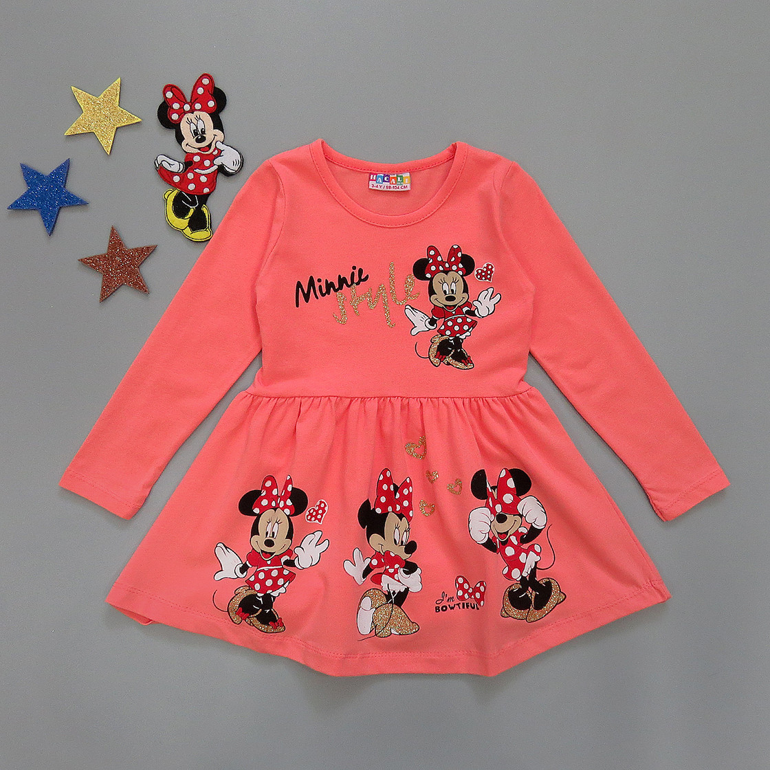 

Платье Minnie Mouse Hacali kids для девочки 86-92 см Персиковое 17794
