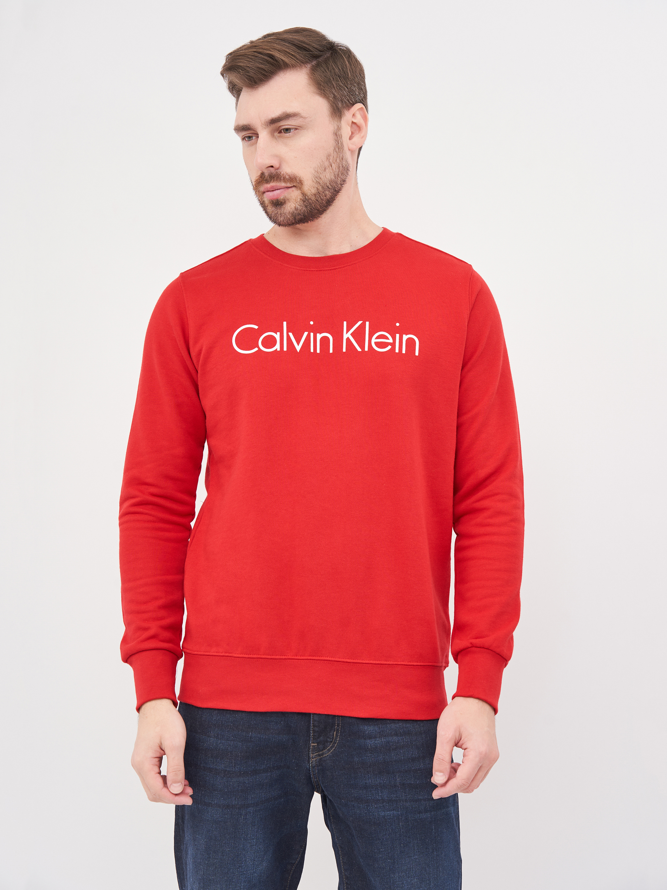 Акція на Світшот Calvin Klein Jeans 1095.4 XXL (52) Червоний від Rozetka