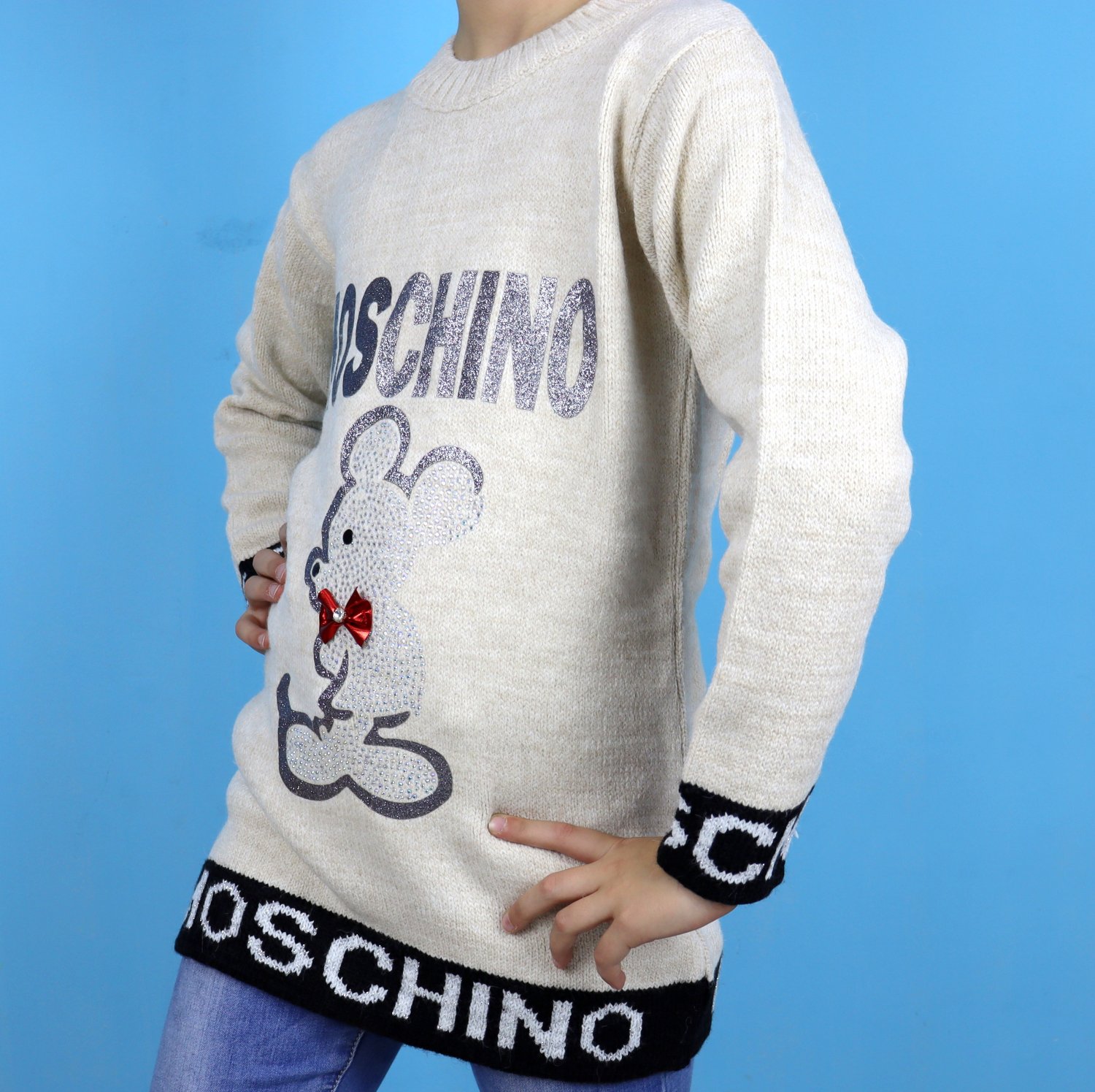 

Свитер Moschino (435крем) размер 12-13, 152 см Кремовый
