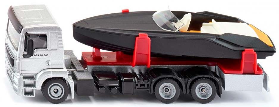 

Модель Siku (1:50) Модель грузовика MAN LKW с моторной лодкой (2715)