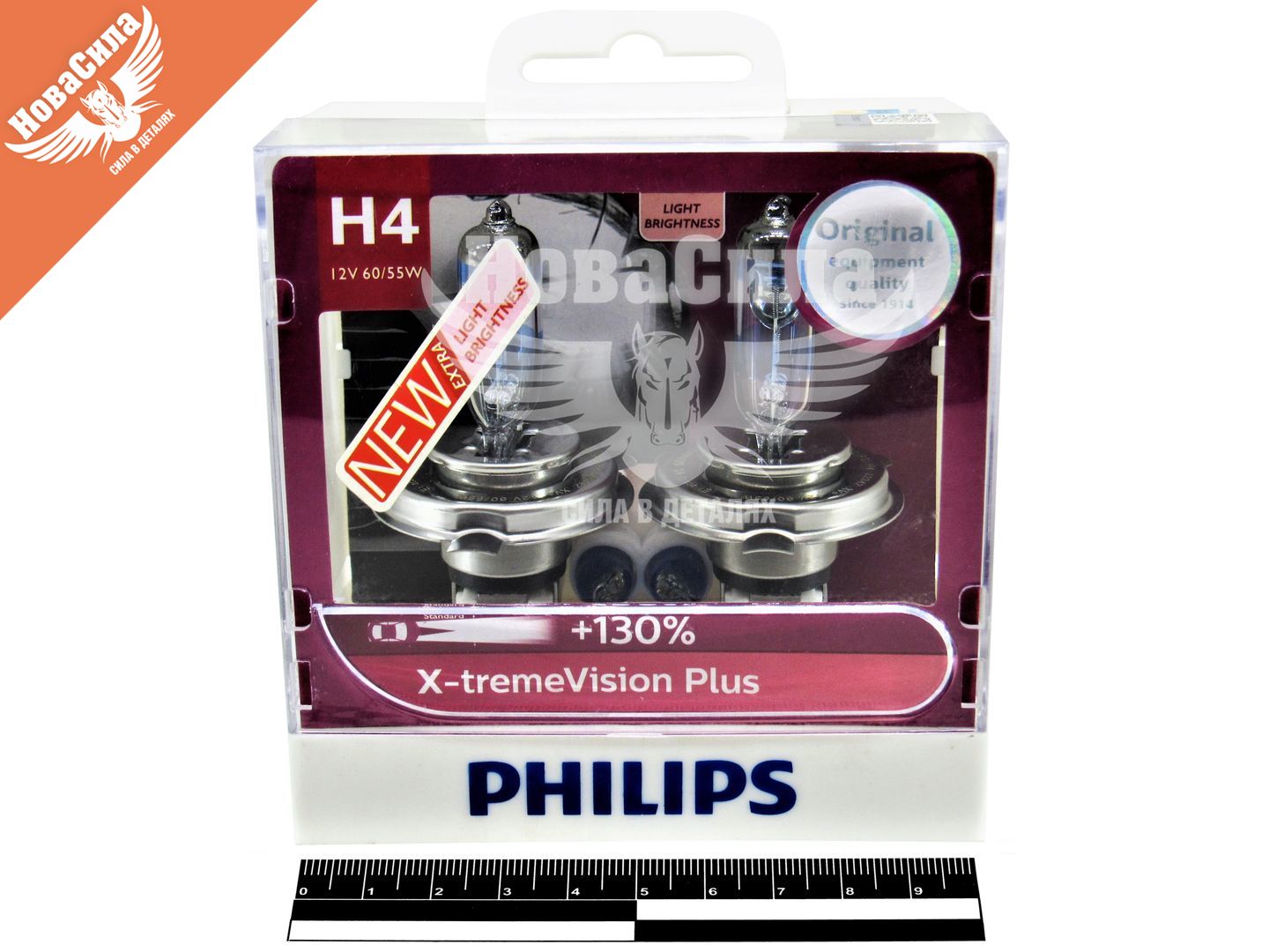 

Лампочка галогенная H4 P43t 12V-60 / 55Вт (Philips копия) +130 (X-treme Vision) (кт. 2шт.) 12342XV+S2