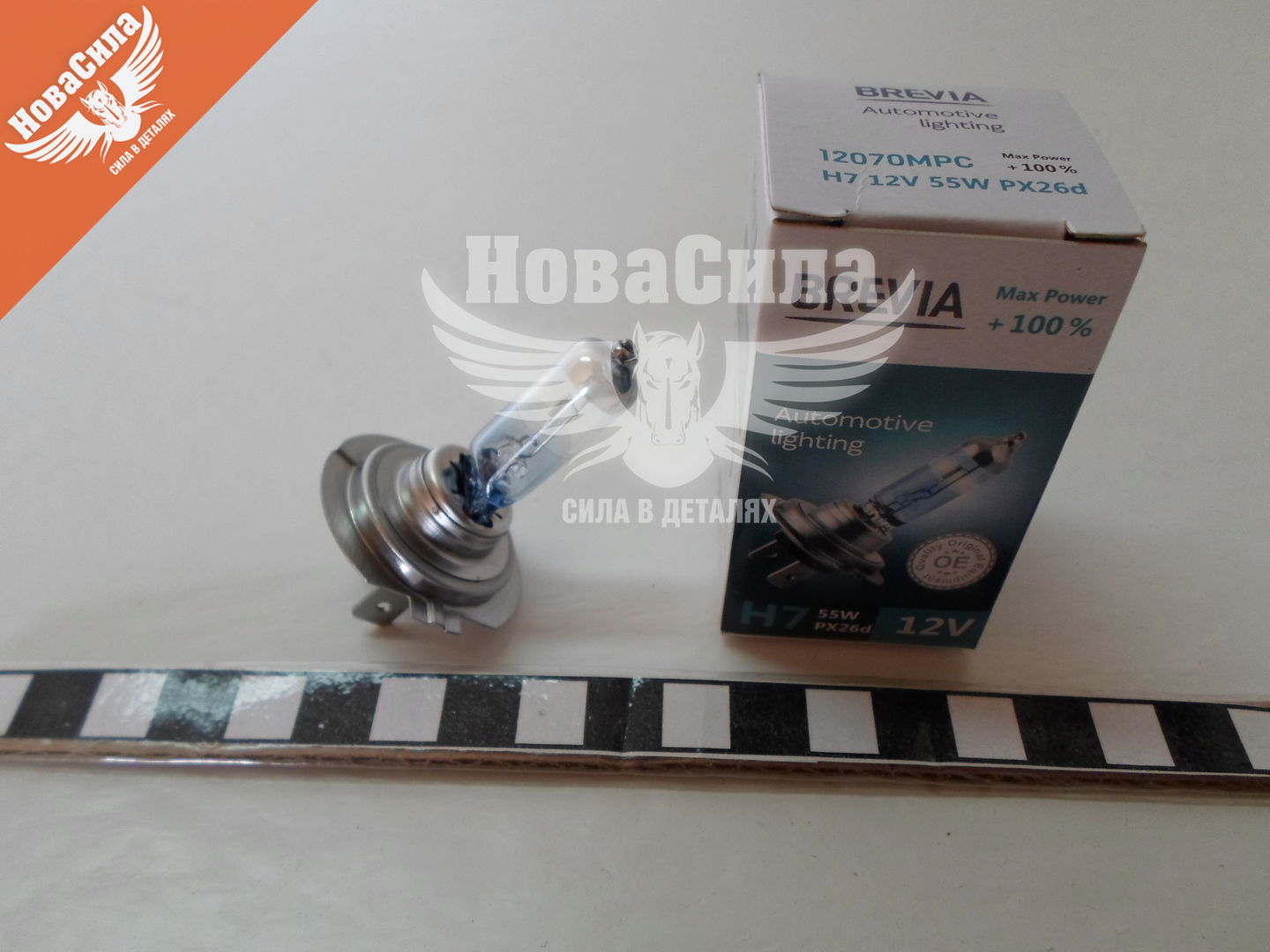 

Лампочка галогенная H7 PX26d 12V-55Вт (Brevia) +100 (Max Power) 12070MPC