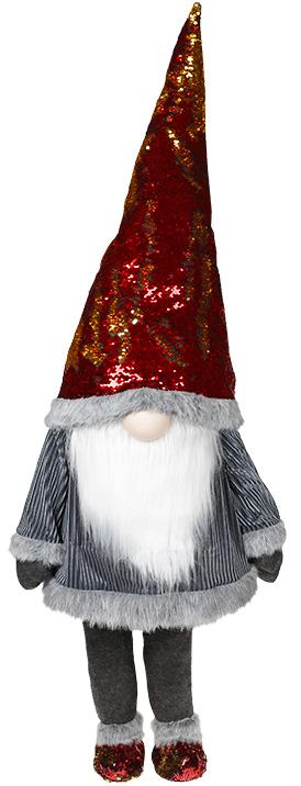 

Мягкая игрушка Гномик Grey 43х30х123 см в красных пайетках Bona BD-910-220