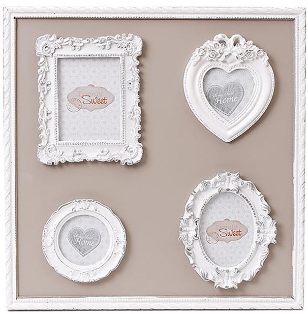 

Рамка-коллаж деревянная Sweet White на 4 фото, доска 36х36 см Bona BD-493-570