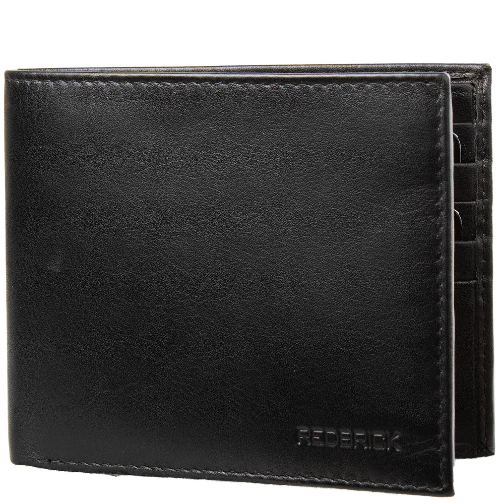 

Кожаный кошелек мужской Redbrick 11,5х9х2 см Черный