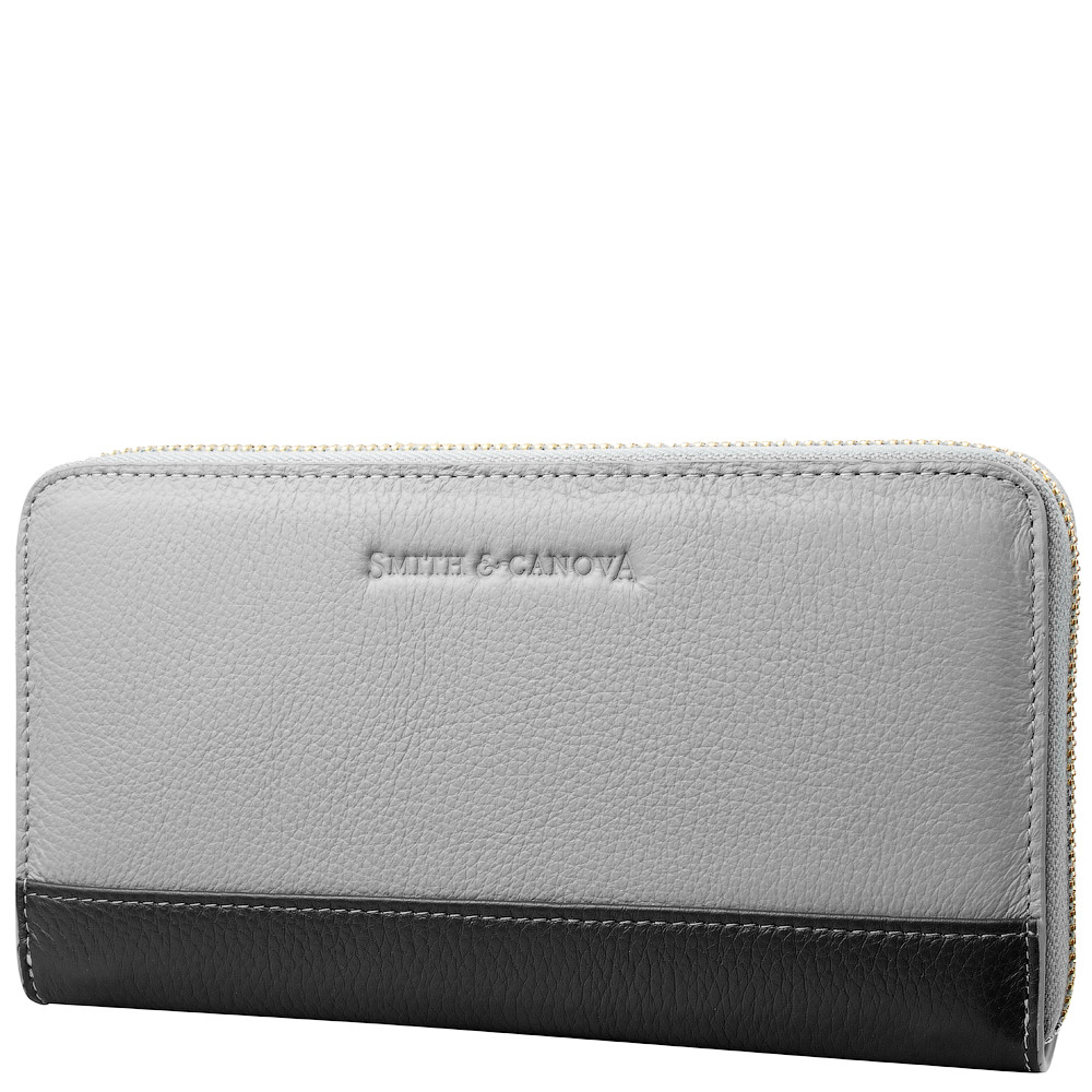 

Кожаный кошелек женский Smith&Canova 19х10х2 см Серый