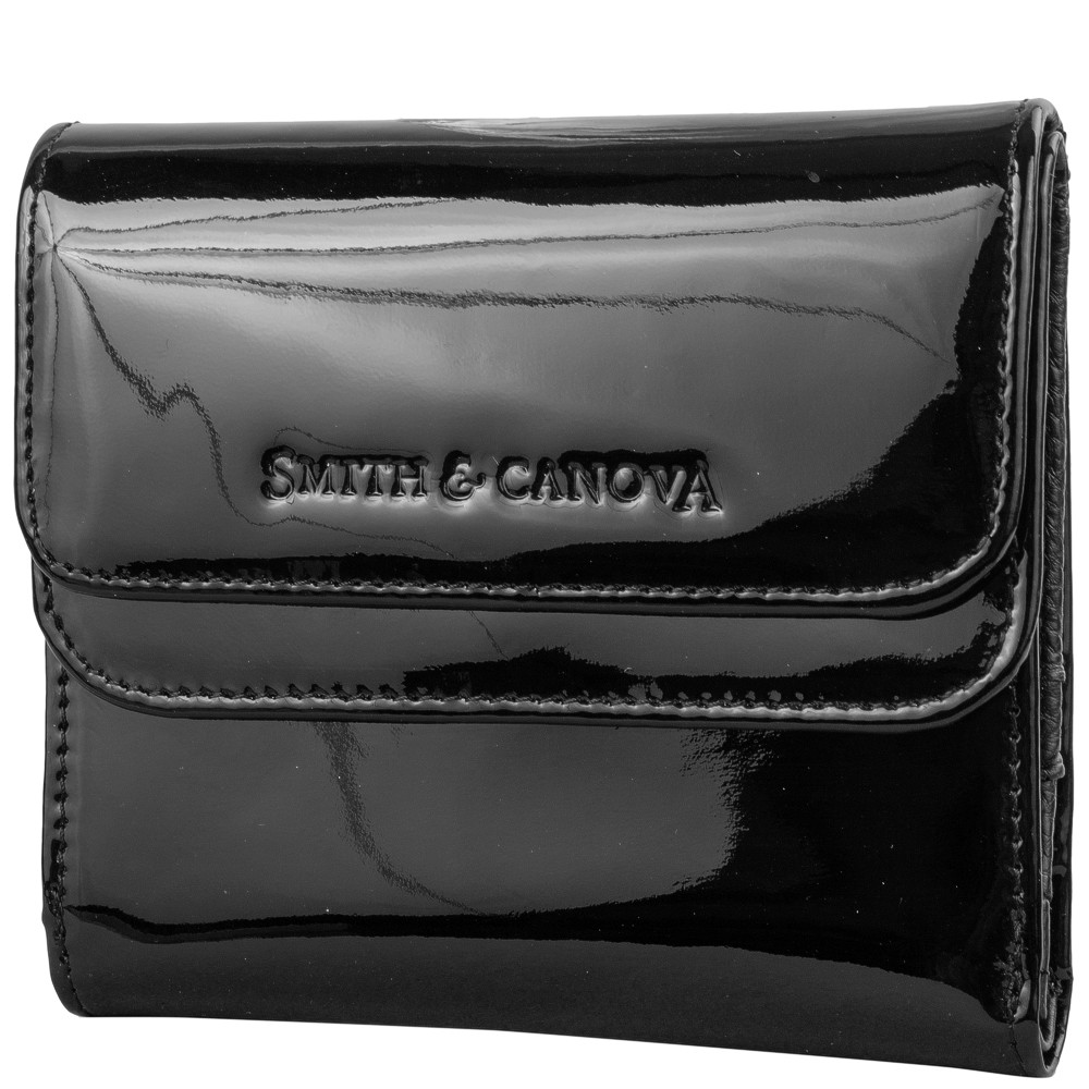 

Кожаный кошелек женский Smith&Canova 11х9,5х2,5 см Черный