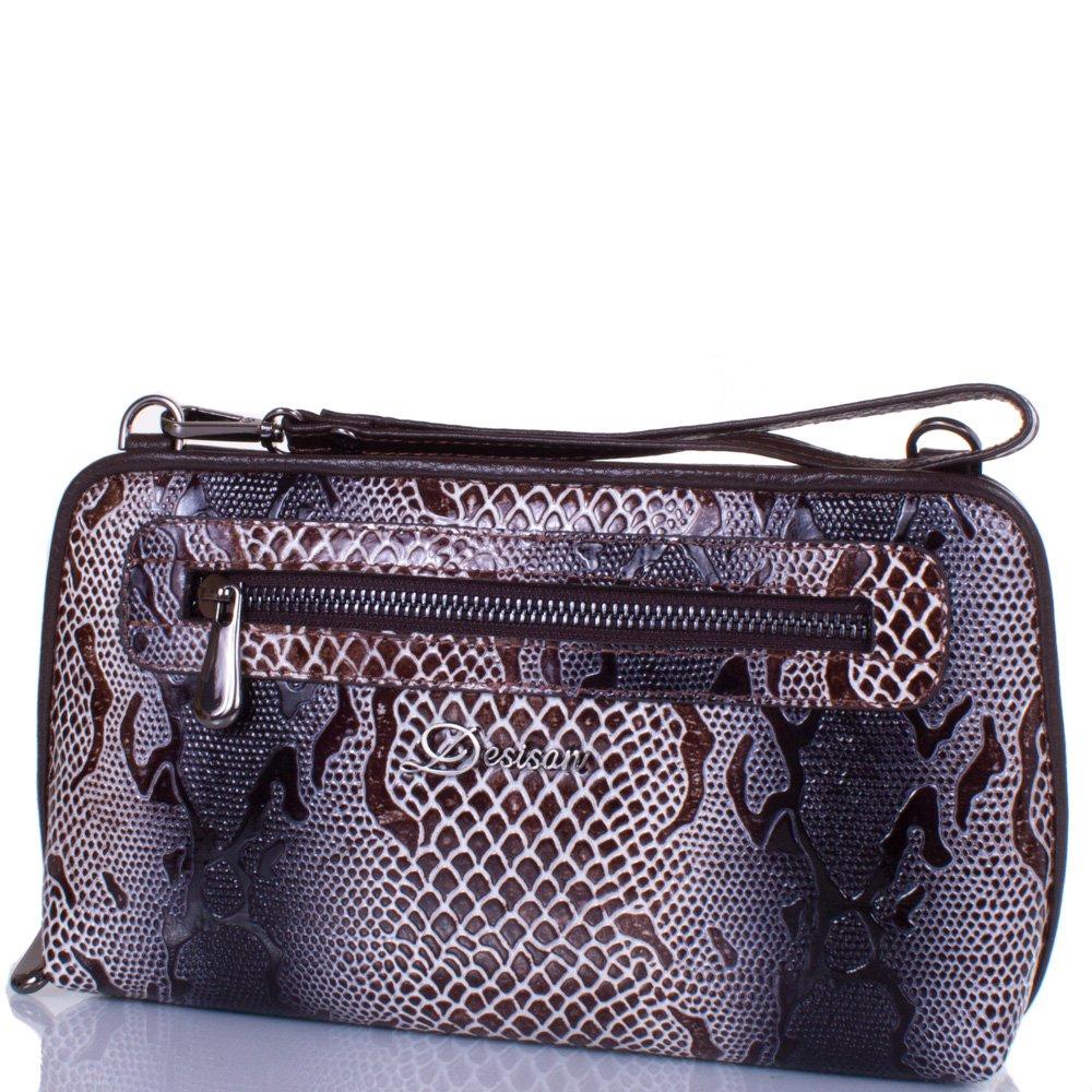 

Сумка кожаная женская-клатч Desisan 24х14х6 см Разноцветный