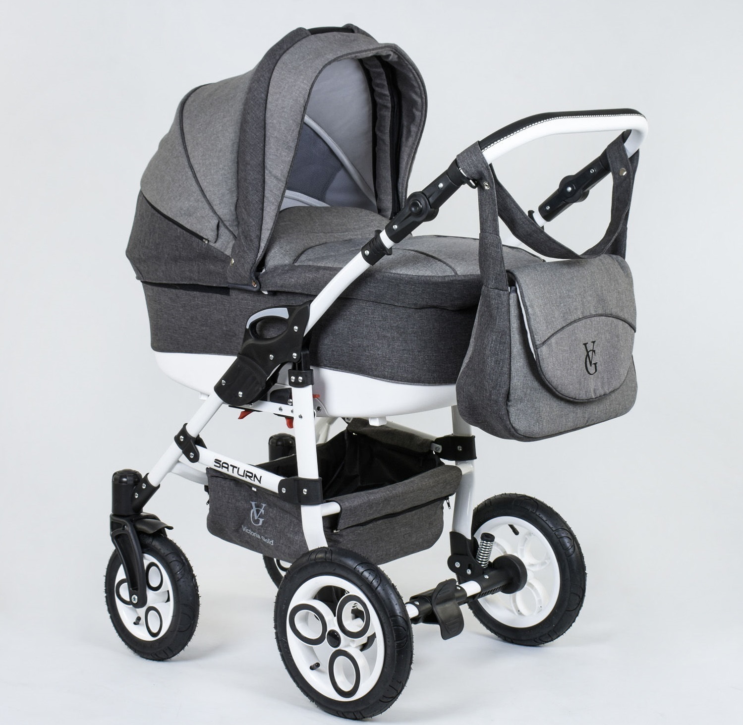 

Универсальная коляска 2 в 1 Victoria Gold Saturn 3 Len 0186-L20 Grey (0186-L20)