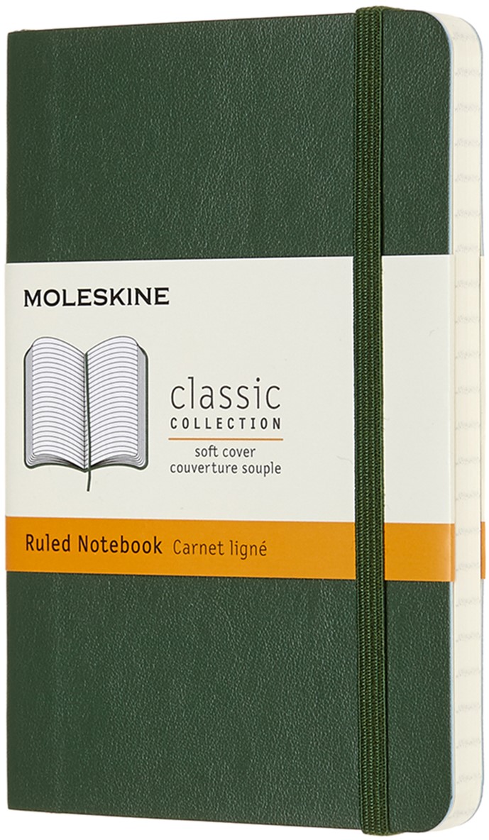 

Записная книга Moleskine Classic 9 х 14 см 192 страницы в линейку Миртовый Зелёный Мягкая обложка (8058647629148)