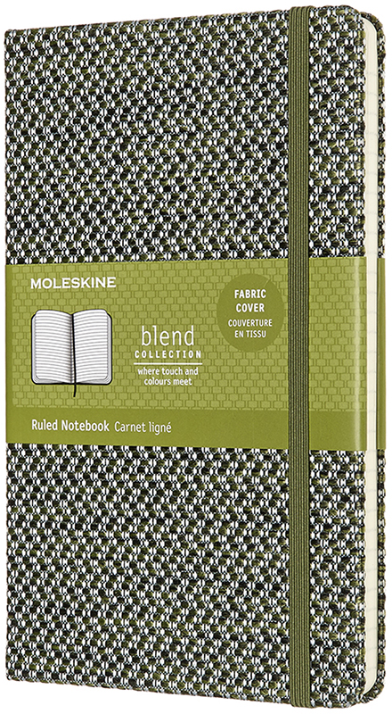 

Записная книга Moleskine Blend 19 13 х 21 см 240 страниц в линейку Зелёная Канва (8053853600097)