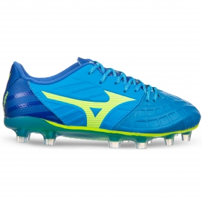 

Бутсы футбольная обувь кожанная MIZUNO 1762 р-р 44 Бирюзовый-салатовый