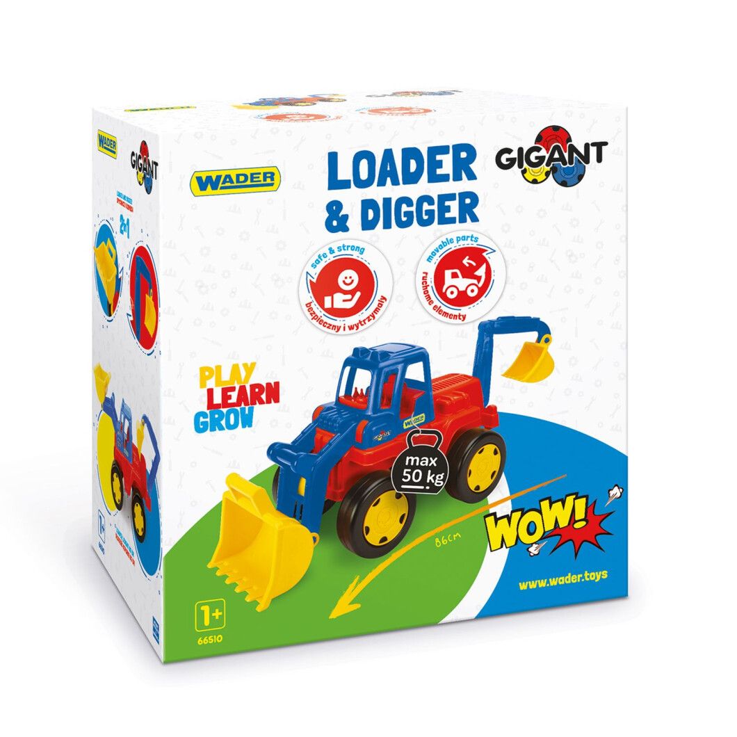

Игрушечная машинка экскаватор с ковшом Wader Gigant Фермер (66510)