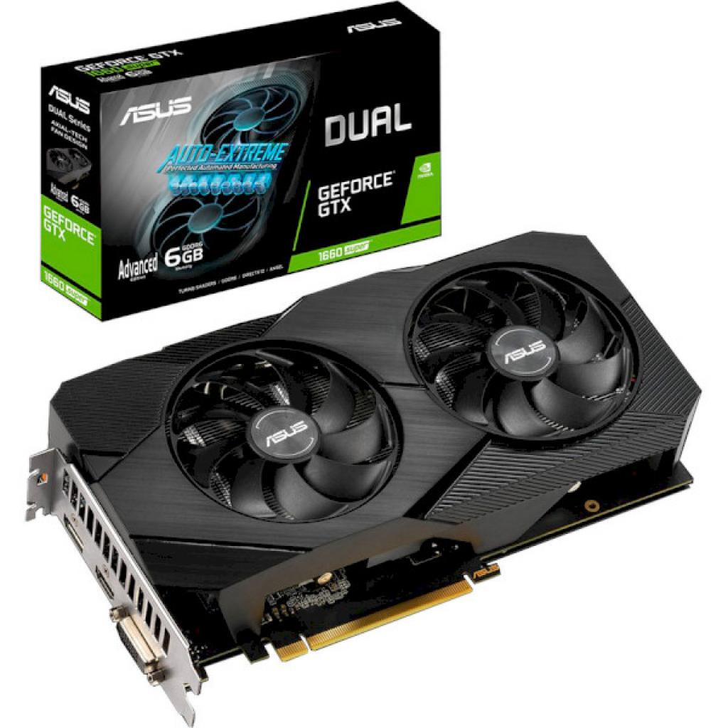 

Видеокарта ASUS GeForce GTX1660 SUPER 6144Mb DUAL OC EVO (DUAL-GTX1660S-O6G-EVO)
