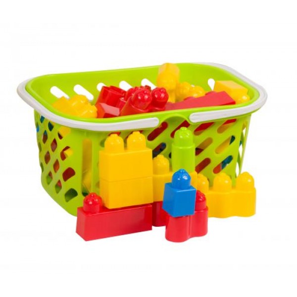 

Конструктор Kinderway в корзине 02-307 34 детали салатовый