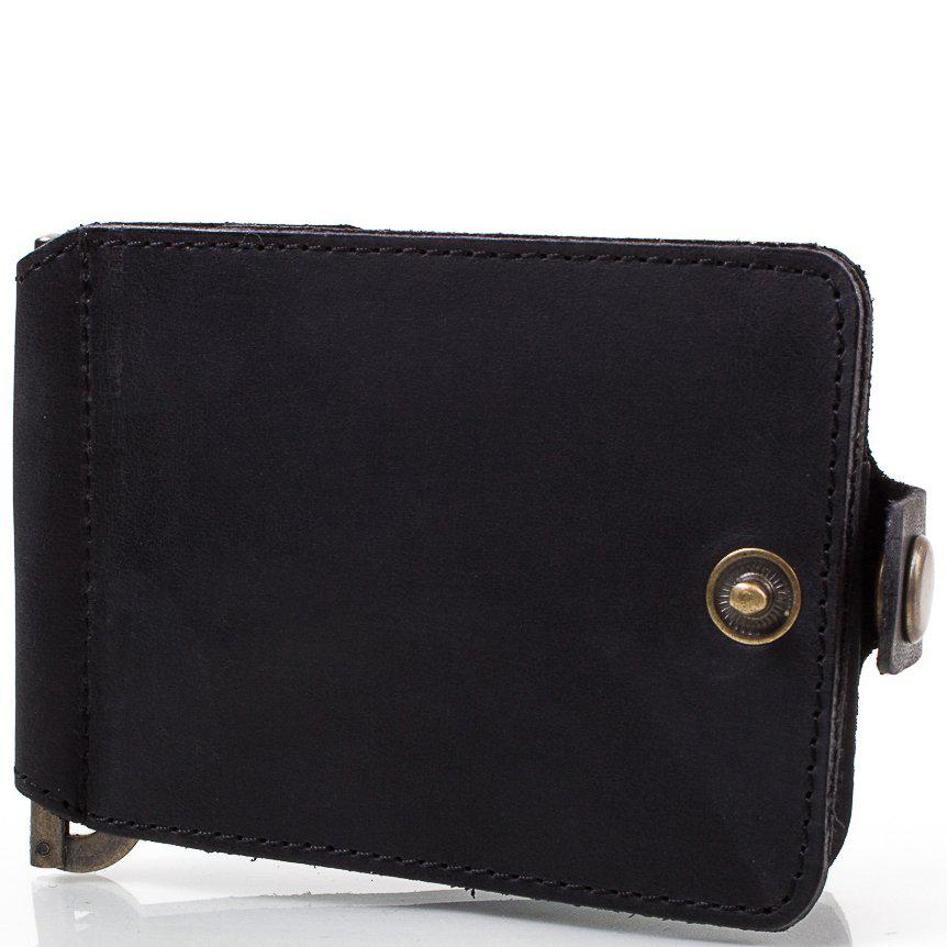 

Кожаный зажим для купюр мужской DNK Leather 11х7,5х0,7 см Черный