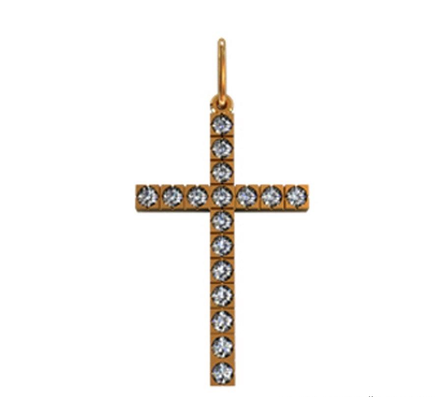 

Крестик с камнями Maxi Silver 6887