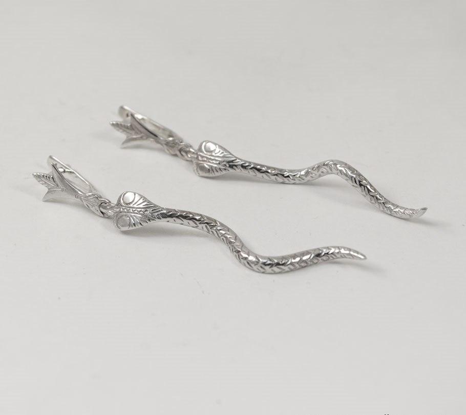 

Серьги змея Maxi Silver 3372