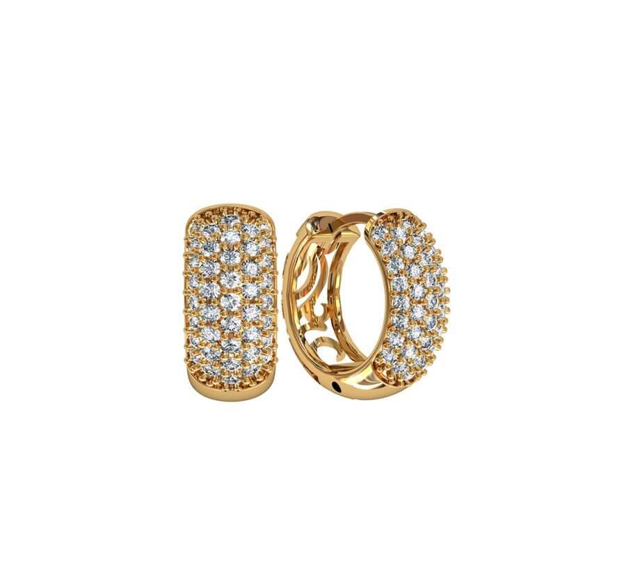 

Сережки конго с фианитами Maxi Silver 8472