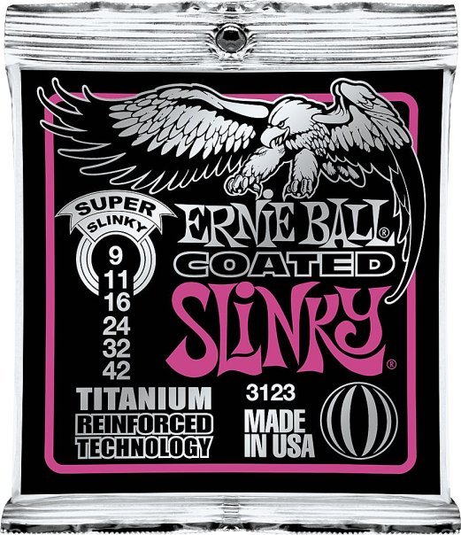 

Струны для электрогитары Ernie Ball 3123 Coated Titanium RPS Super Slinky 9/42