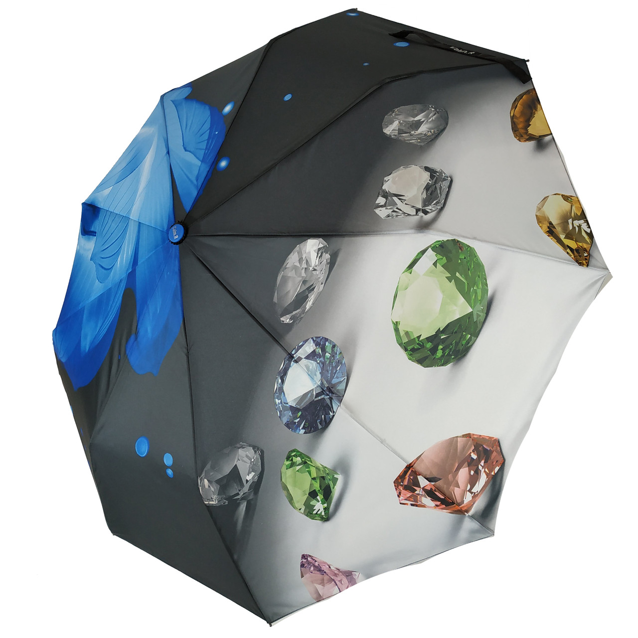 

Женский зонтик полуавтомат "Calm Rain", модель "Brilliant" на 9 спиц, 125-6