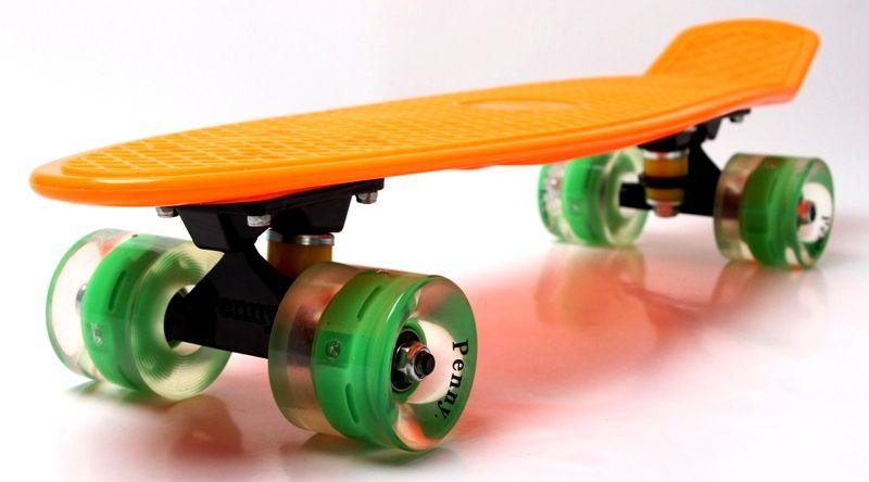 

Пенниборд Penny Board Orange Светящиеся колеса Гравировка