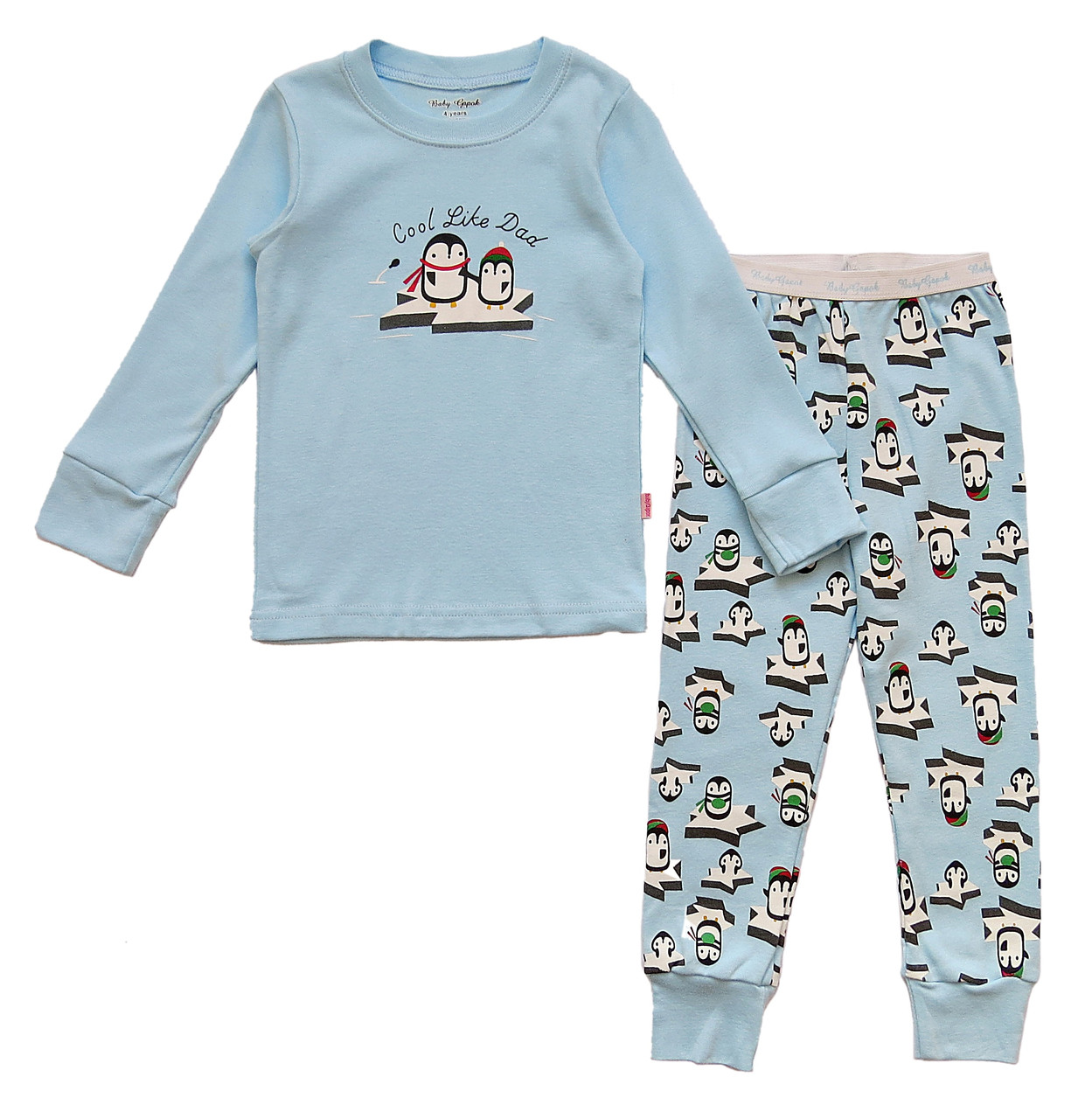 

Пижама "Пингвинчики" Baby Gapok для мальчика 120 см Голубая 5516