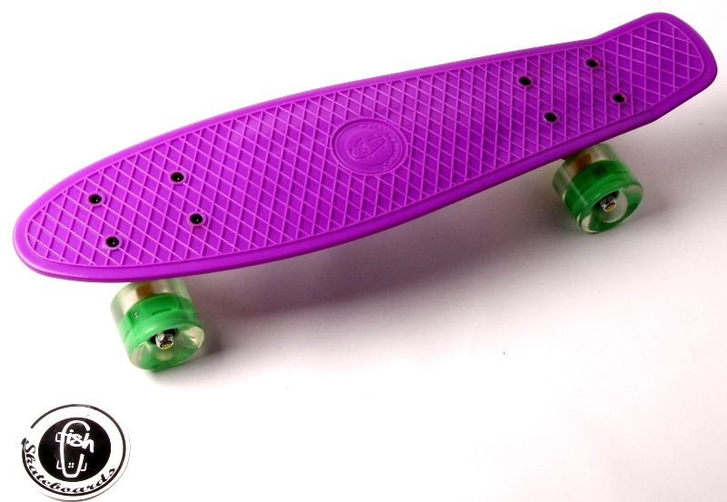 

Пенниборд Fish Violet Светящиеся Зеленые Колеса