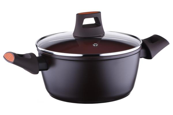 

Кастрюля Ardesto Terra Nature, стеклянная крышка, 2,1 л, оранжевый/коричневый