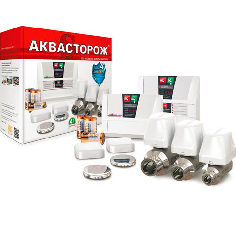 

Защита от протечки воды Аквасторож ЭКСПЕРТ 1*25 PRO Радио Набор (CM)