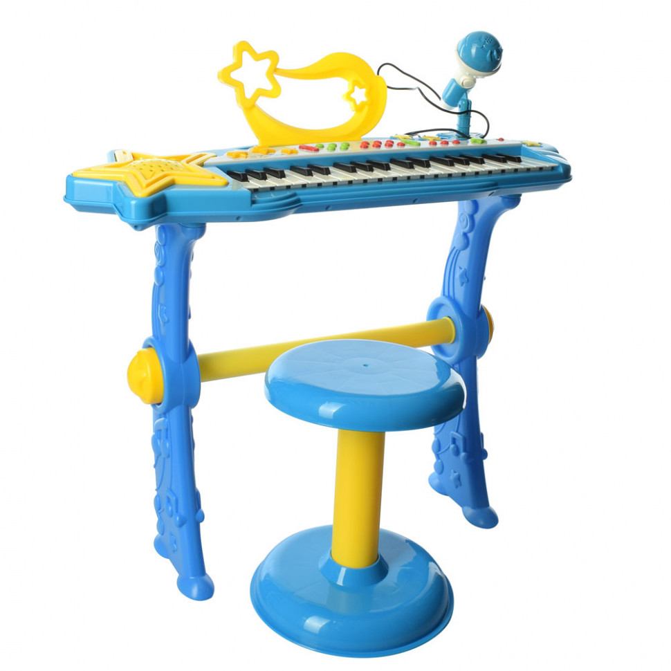 

Детский синтезатор со стульчиком и микрофоном MTK007 (Blue)