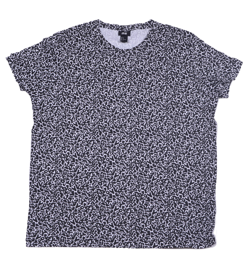 

Футболка H&M 03066722 M Черная с белым