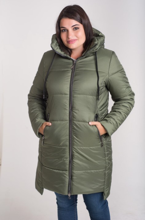 

Женская куртка зимняя больших размеров MODA 00075 (62) 7XL Хаки (00075 -3 F)