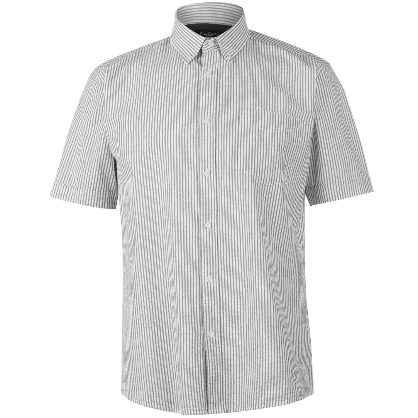 

Рубашка Pierre Cardin Seer Stripe Short Sleeve Shirt Mens XXXL Черно-Белая (55724630-R)