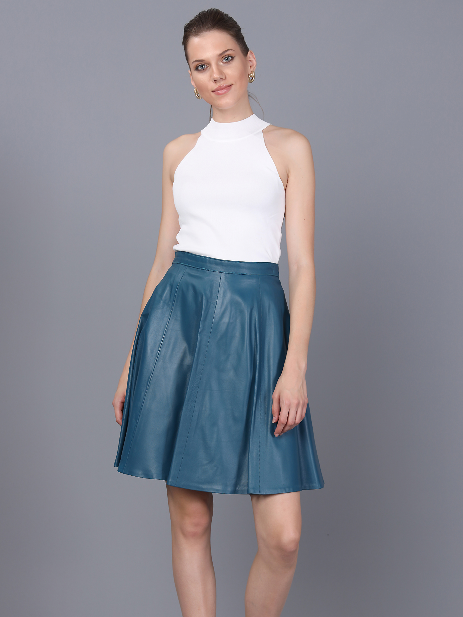 

Женская кожаная юбка BASICS & MORE Синий XL