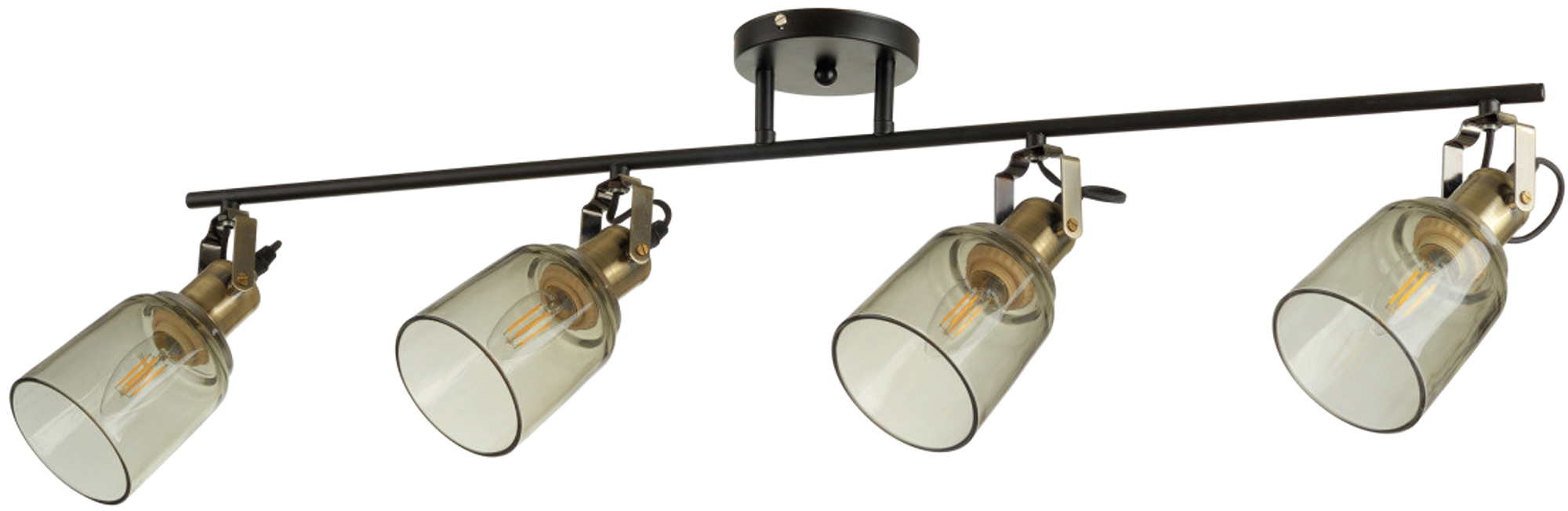 

Светильник спотовый Brille LK-687C/4 E27 AB/BK (24-424)
