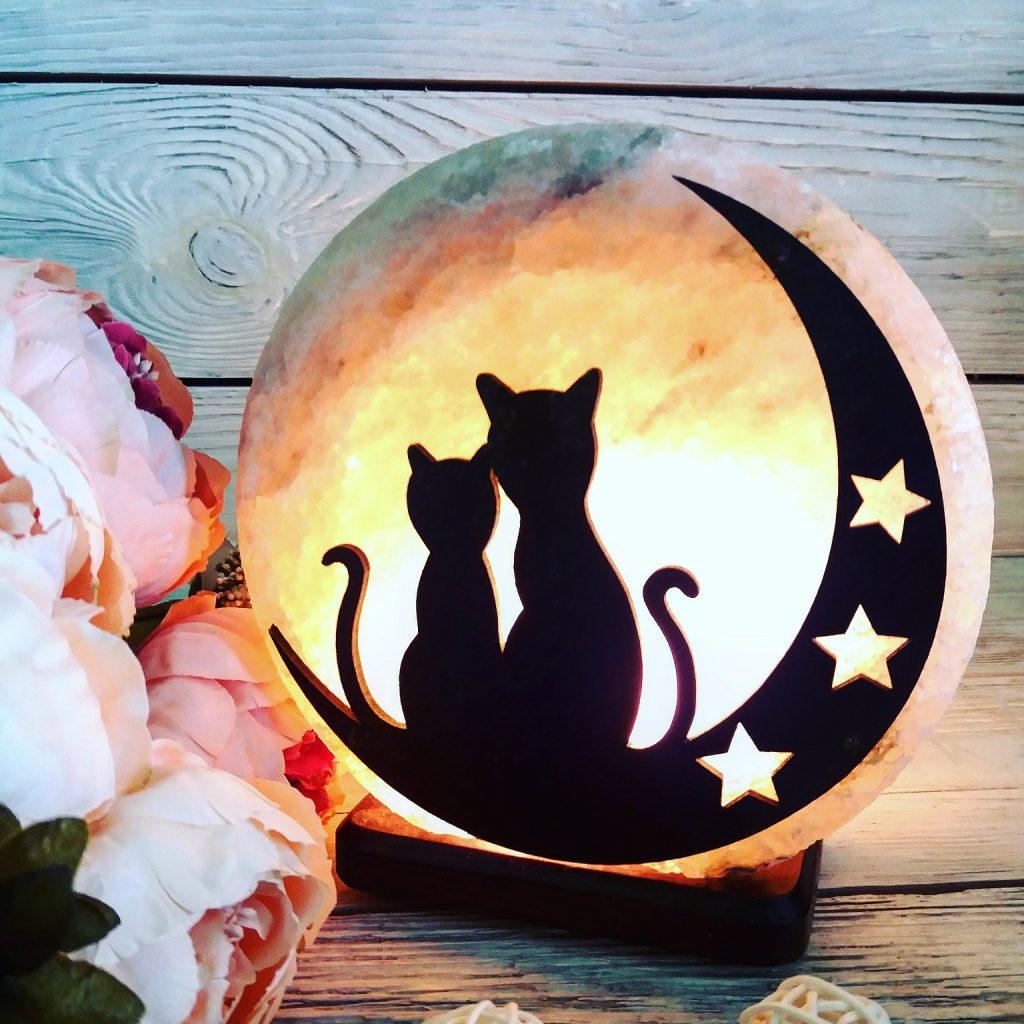 

Соляна лампа SaltLamp Коти на місяці 3-4 кг