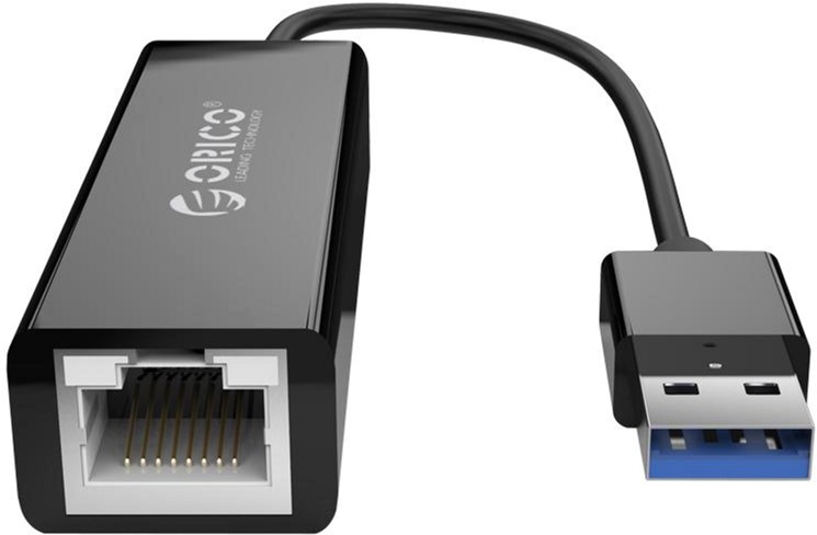 

Переходник Orico UTJ-U3-BK-BP Ethernet - USB 3.0 Black