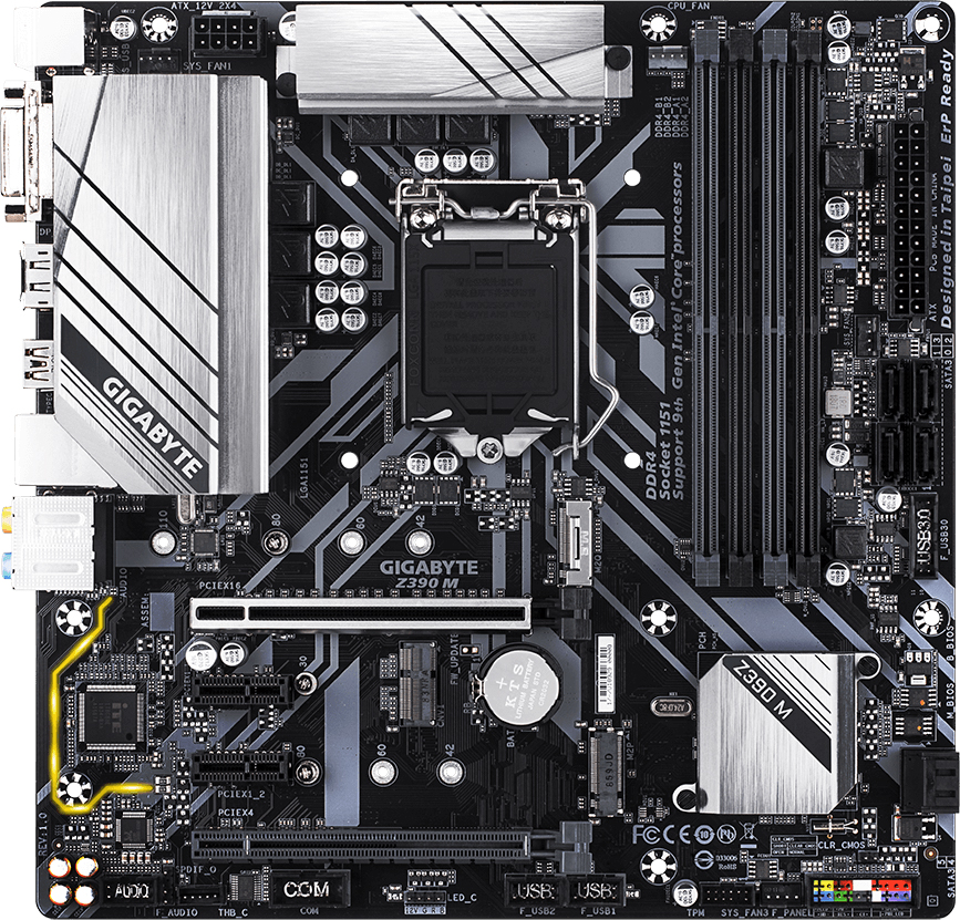 

Материнская плата Gigabyte Z390 M (s1151, Intel Z390, PCI-Ex16)