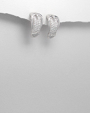 

Серьги серебряные Пряжка, 2/53-701-3099/78