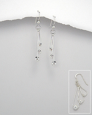 

Серебряные сережки с шариками, 10/54-706-16046/562