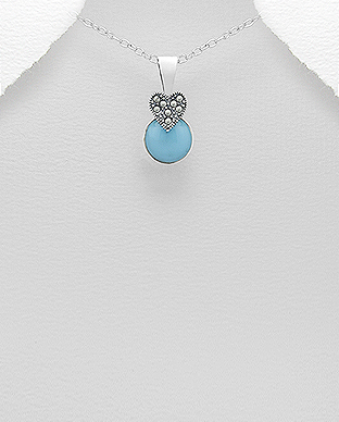 

Кулончик из серебра с бирюзой, 11/55-565-4979/629