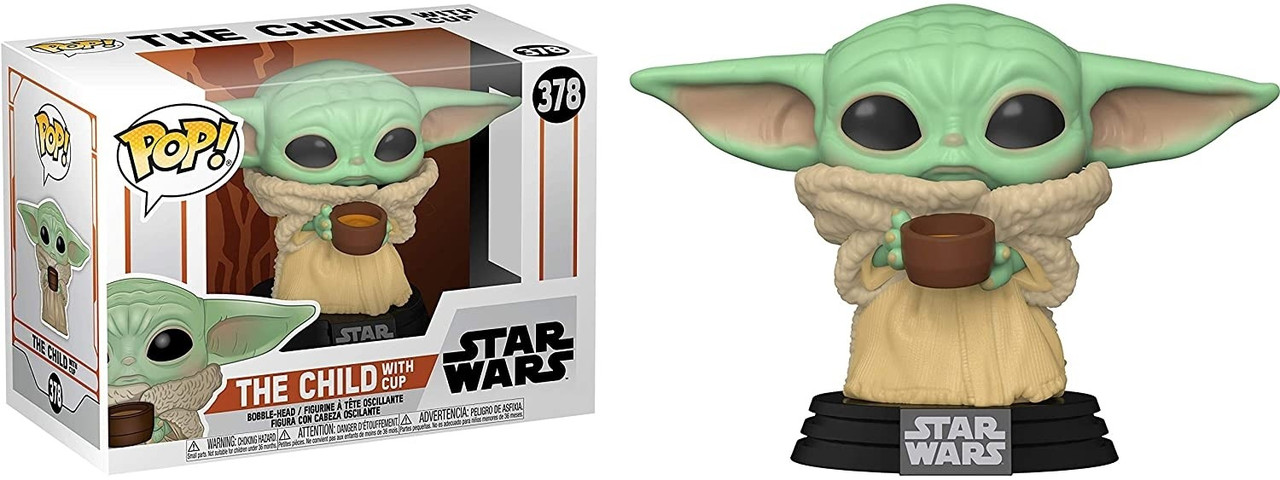 

Фигурка Funko Pop Фанко Поп Мандалорец Малыш Йода с чашкой The Child with Cup 10 см SW BY 378 (CZ00SW BY 378)