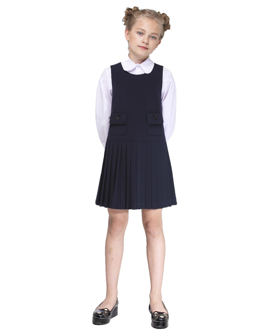 

Платье Lukas Kids со складками по переду 134 синее(5211с)
