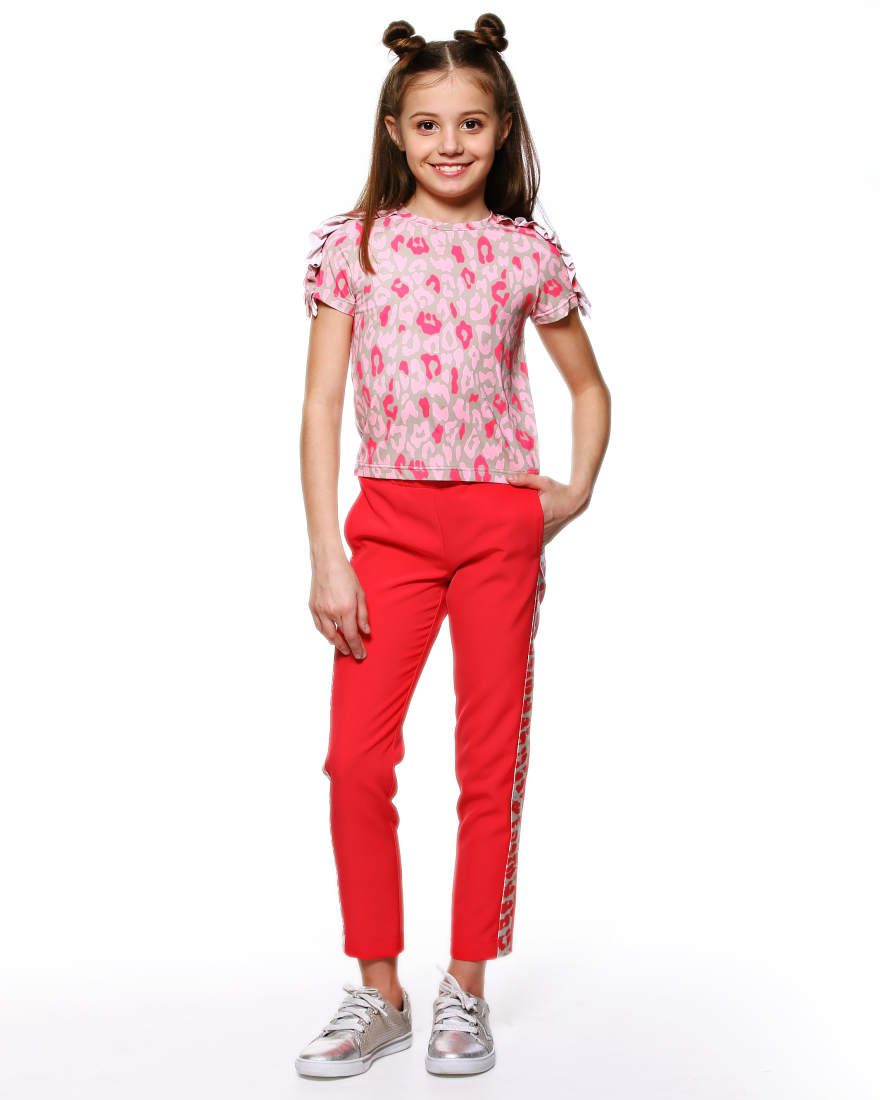 

Штаны Lukas Kids с лампасами 122 кораловые (9127)